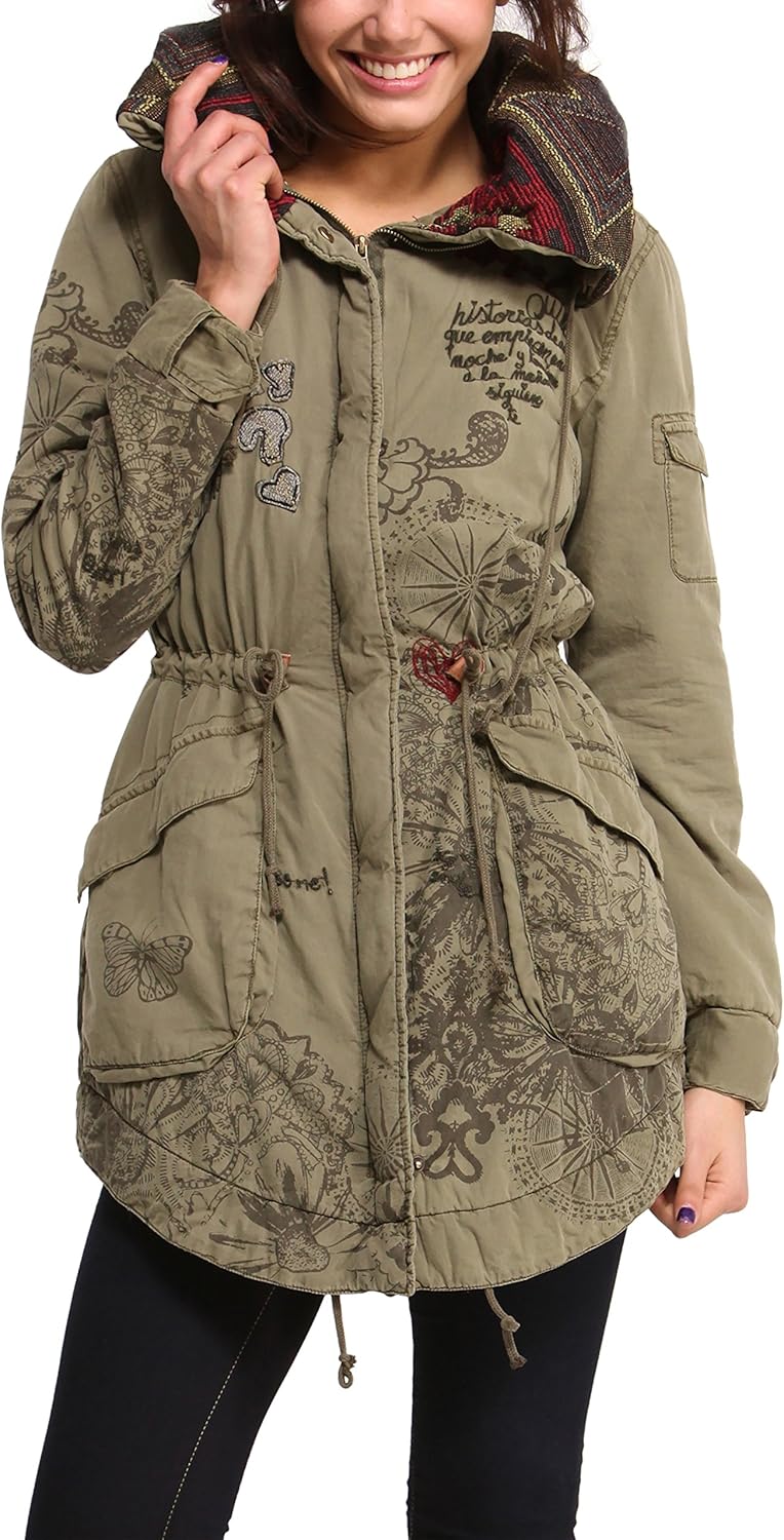 Desigual Damen Parka Mantel CHAQ_ALBACETE, Gr. 46 (Herstellergröße: 48 ...