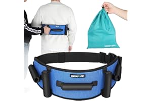 HayaYoffi Gait Belts Transfer Belt for Seniors with Padding Handles, Gate Belt for Elderly Lift Belts with Quick Release Buckle Anti-Slip Function Transfer Belt for Handicap, Physical Therapy (Blue)
