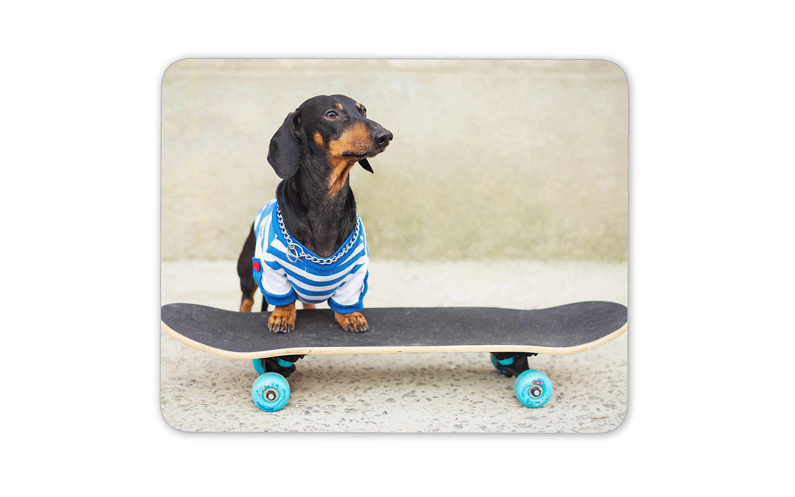 Destination Vinyl Ltd Cute Dachshund Skateboard Mouse Mat Pad - Sausage Dog Funny Computer #13274