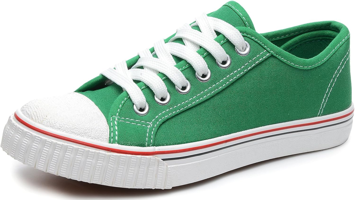 green canvas shoes