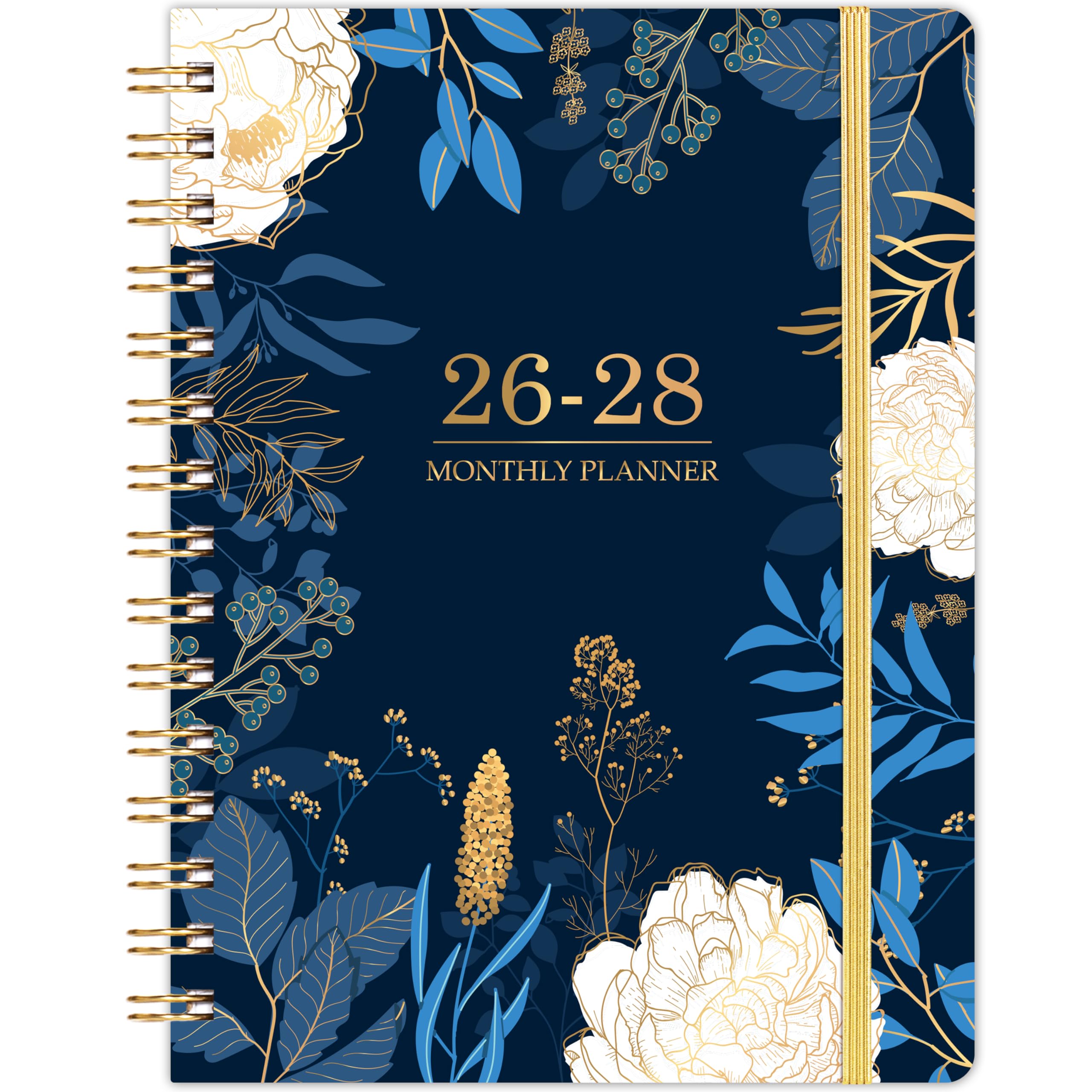 Photo 1 of 2026-2028 Monthly Planner/Calendar - 3 Year Monthly Planner 2026-2028, 6.3" x 8.4", Jan 2026 - Dec 2028, Months Tabs, Inner Pocket, Elastic Closure, Twin-Wire Binding