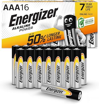 Energizer Alkaline Power AAA Batteries 16 Pack 1.5V Long Lasting For Everyday