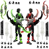 T13 New Action Figure Set (Assembly Completed), 3D Printed Multi-Jointed Movable Titan 13 Dummy Lucky 13 Mobile Robot, Nova 13 Action Figures Desktop Decorations for Game Lovers Toy (Black Red Green)