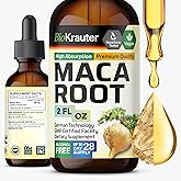 BIO KRAUTER Maca Root Liquid Drops - Maca Root Tincture - Vegan, Sugar & Alcohol Free Extract 2 Fl.Oz.