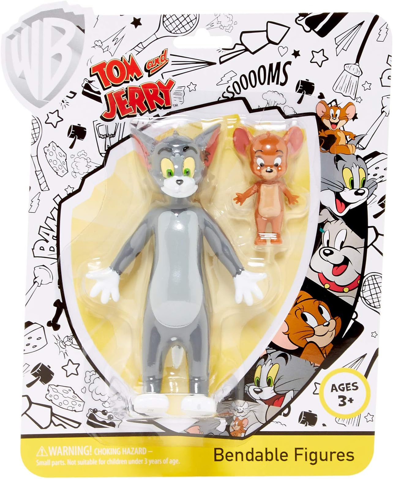 NJ Croce 2-Pack Tom & Jerry Flexible Figure, Multi-Colour (NJC00HB4901)