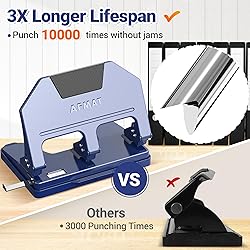 AFMAT 3 Hole Punch Heavy Duty, 40-Sheet 3 Hole