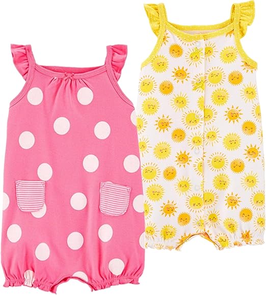 Carter's Baby Girls' 2Pack Romper Clothing