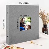 Benjia Photo Album 6x4 Slip In Linen Extra Large Capacity 1000 Pockets Grey view 2