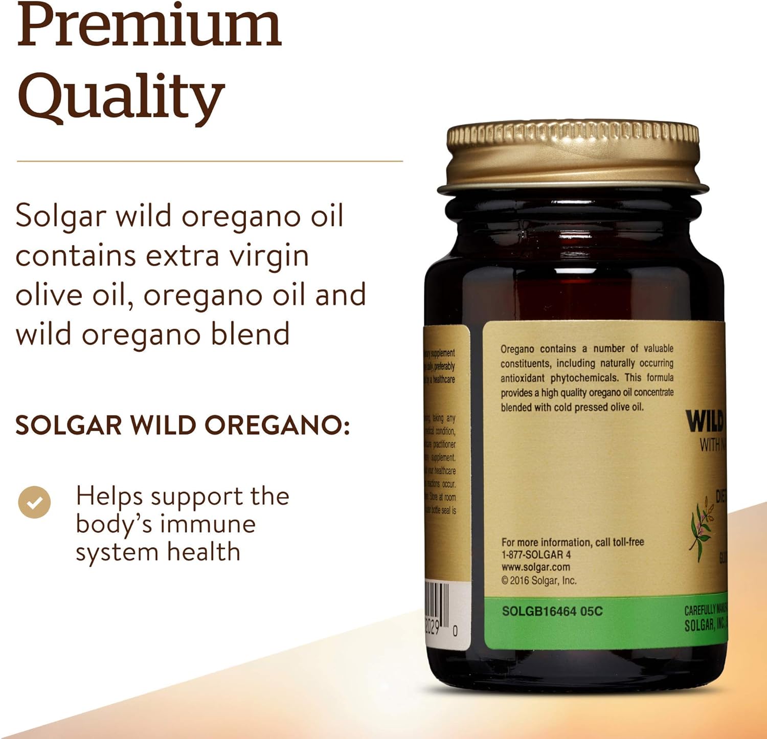Solgar Wild Oregano Oil, 60 Softgels - High Quality Oregano Oil Concentrate - Immune Support - Includes Natural Antioxidant Phytochemicals - Non GMO, Gluten Free, Dairy Free - 60 Servings: Health & Personal Care