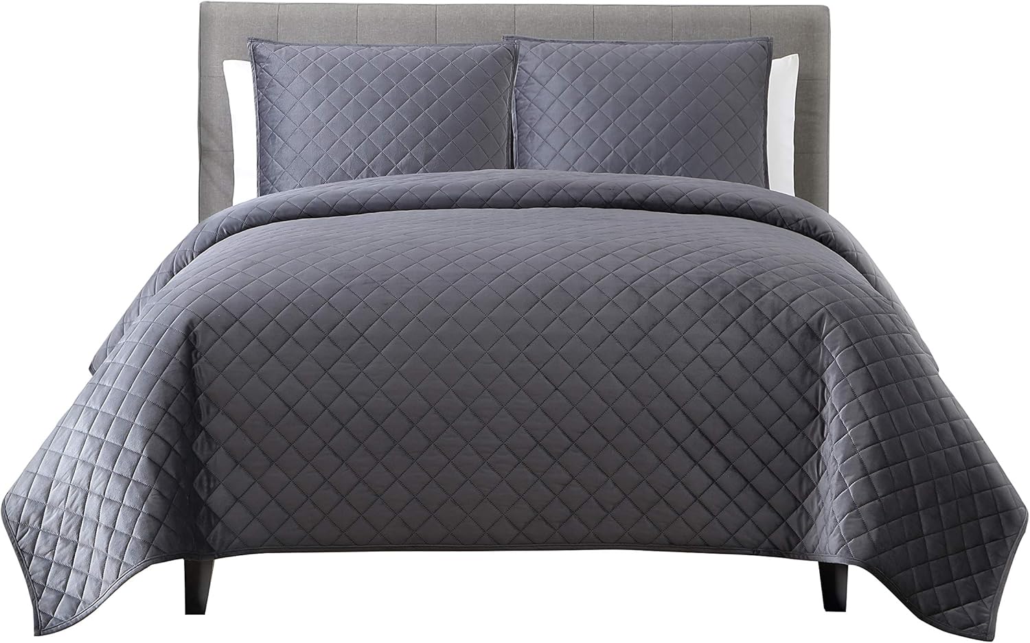 Mainstays Soft Plush Mink Velvet Grey Quilt