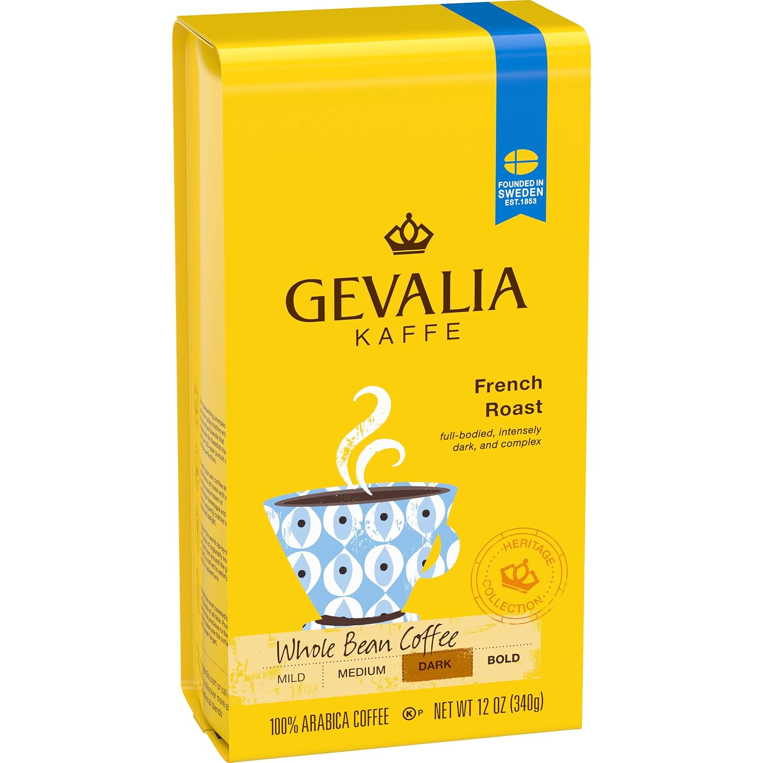 Gevalia kaffe french roast whole bean Dark coffee (043000042953)