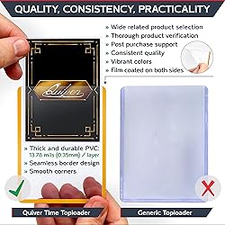 Quiver Time 100 Yelllow 3x4 Top Loaders for Cards