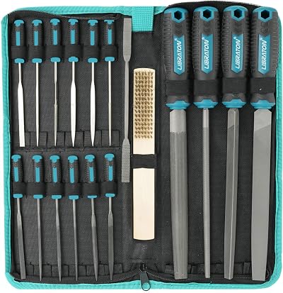 Libraton 31PC Metal File Set for Wood Steel Jewelry Riffler Needle Files