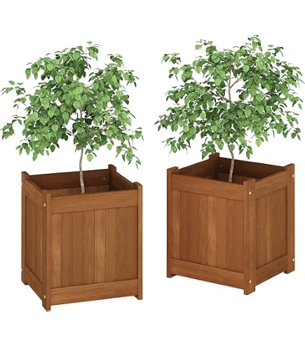 Amazon.com : Keter Signature 21.6 Inch Tall Square Large Wood Look