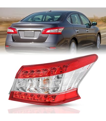 Feu Arrière Gauche Pour Nissan Sentra 2016-2018 - Référence NI2804108, Neuf, Chromé Rouge