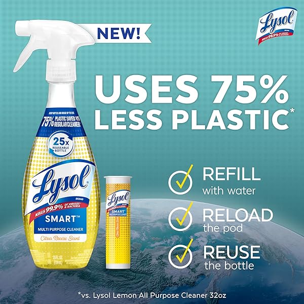 LYSOL SMART MULTI-PURPOSE CLEANER REFILL CARTRIDGE, CITRUS BREEZE, 0.39 FL OZ