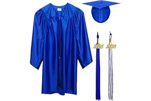 LYDTICK Shiny Preschool Kindergarten Graduation Cap and Gown for Kids With 2025 2026 Tassels Charms