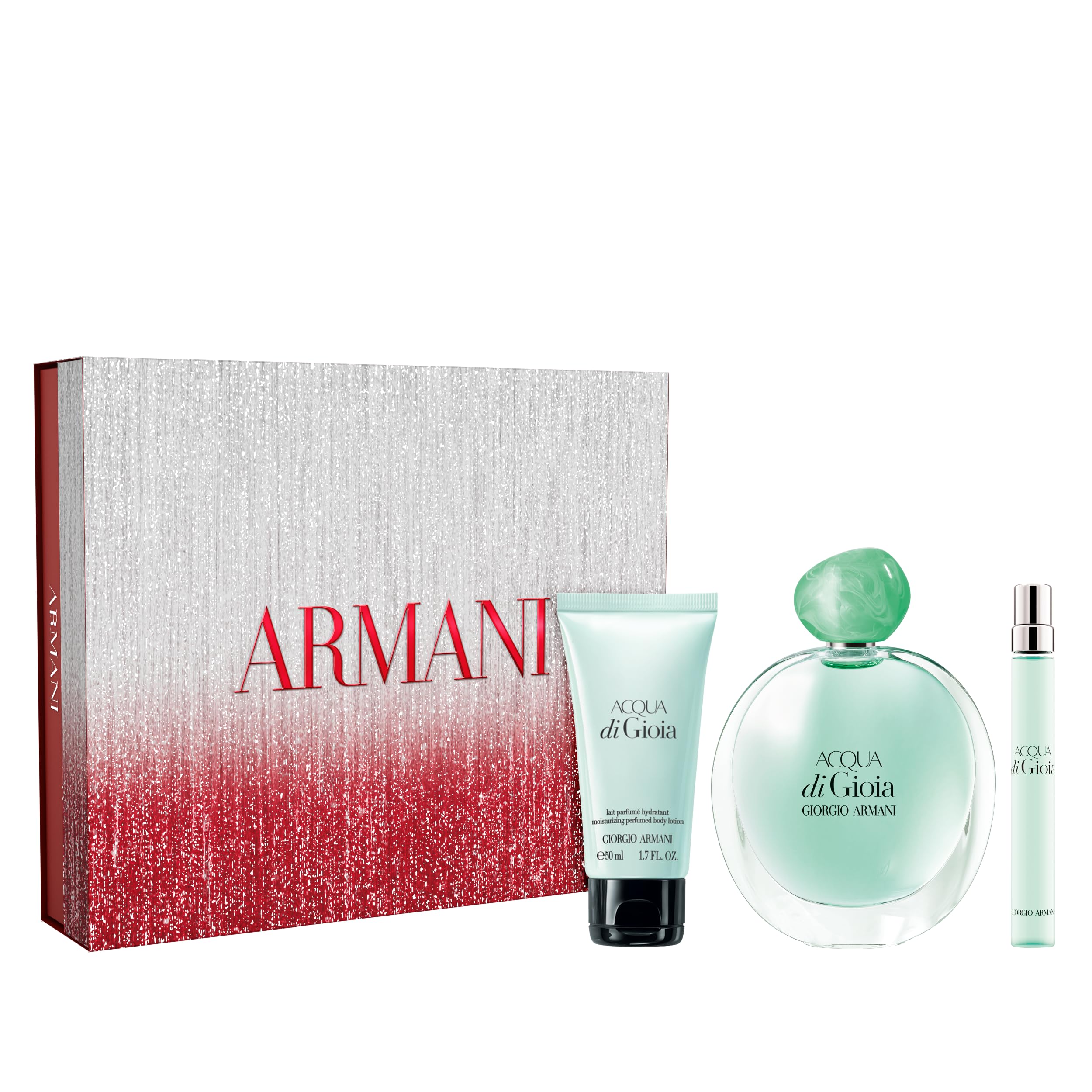 Armani Beauty – Acqua di Gioia Eau de Parfum – Women's Perfume Routine Set ($191 Value) – Full Size (3.4 Fl Oz) & Travel Size (0.3 Fl Oz) Perfumes & Body Lotion Image