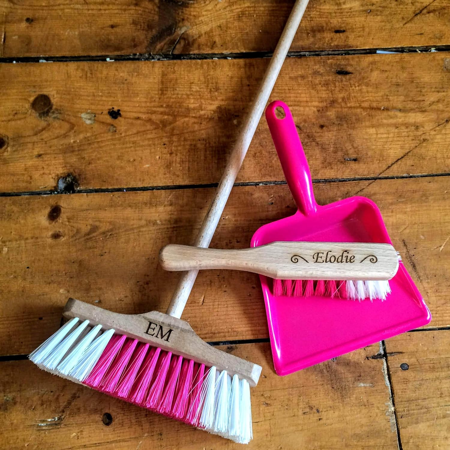 toy dustpan and brush set wooden