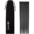 Lourmet 5 Pairs Black Fiberglass Chopsticks 9.5 inches Long - Reusable Chopsticks Dishwasher Safe for Chinese Foods, Japanese Chopsticks, Non Slip and Sturdy