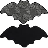 Bat Bath Mat Bathroom Rug for Spooky Decor,Gothic Witchy Mat for Bathroom,Horror Halloween Black Bats Mat for Kitchen