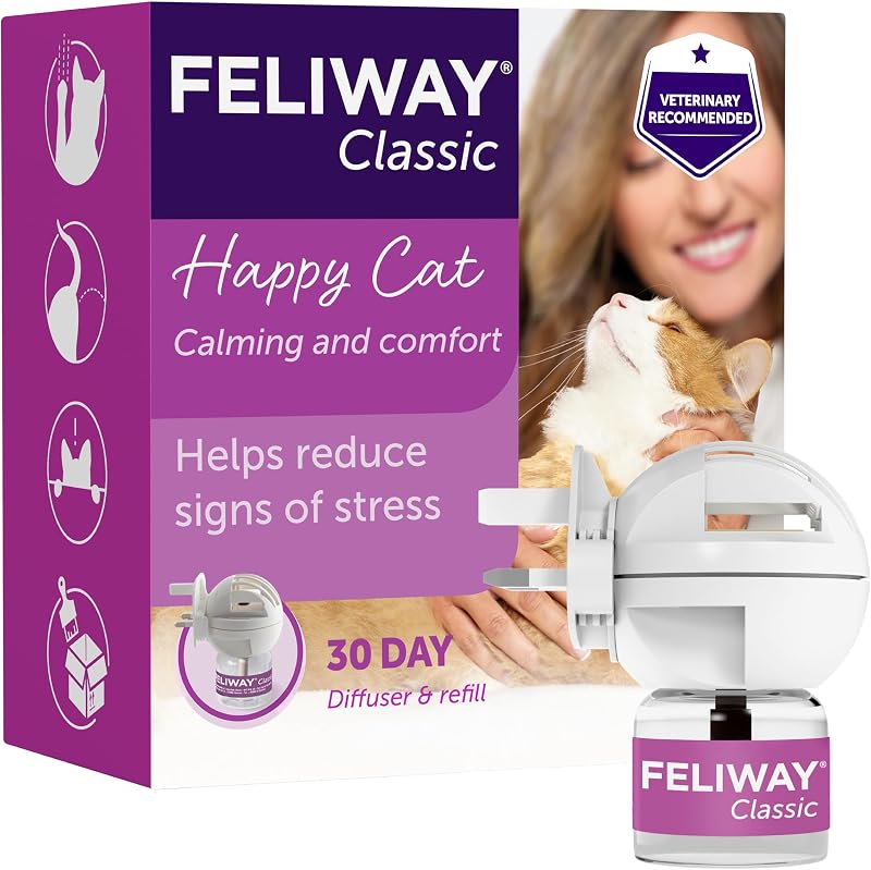 Feliway Classic 30 Day Cat Calming Plug In Diffuser 48ml Starter Kit