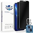 Omnifense Matte Privacy Plastic Screen Protector Designed for iPhone 13 Mini (5.1") 2 Pack + Camera lens Protector 1 Pack, 2 Way Anti Spy Anti Glare Anti Fingerprint Screen Film and Tempered Glass Camera Cover Film for Apple 13 mini
