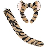 Soul Young Wolf Leopard Lion Cat Ears and Tail Set Halloween Costume Party Cosplay Animal Accessories