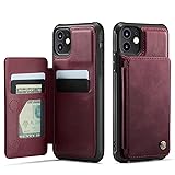 Vinich for iPhone 12/12 Pro Wallet Case with Card