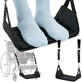 YIBEICO Upgrade Wheelchair Foot Rest Hammock - Adjustable Height Anti-Slip Anti-Squeeze Leg Support Sling with Rigid Base for Wheelchair, Rollator, Walker Footrest Replacement Essential Accessories