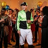 HENBRANDT Adult Green Black Horse Jockey Costume with Cap and Boot Covers view 3
