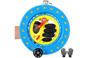 MIGREON Kite String Reel Winder with Brake, 1000ft 75 lbs Durable Line Kite String Tools for Adults/Kids/Teens/Women, with Safety Gloves