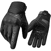 INBIKE Waterproof Winter Motorcycle Gloves Thermal Fleece Touchscreen with TPR Palm Pad Cushioning Hard Knuckle Black Large