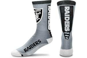 FBF - NFL Adult Team Logo Cool Grey Jump Key Crew Dress Socks Footwear For Men And Women Game Day Apparel - Size Large 10-13