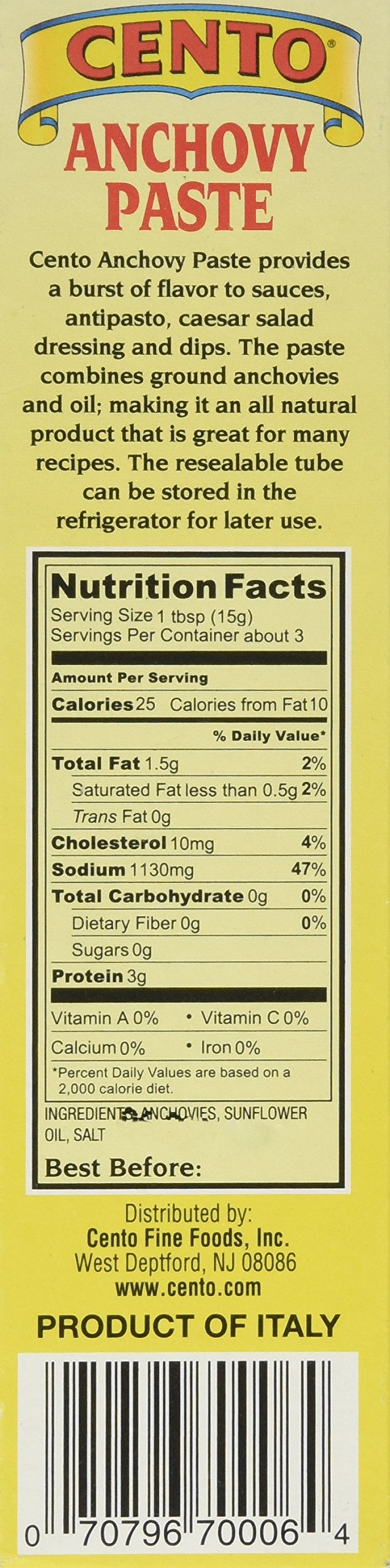 Cento Anchovy Paste 100 Italian 2.12 oz Buy Online in UAE. Grocery