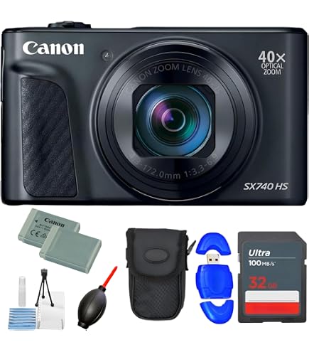 Amazon.com : Canon Powershot SX740 HS Digital Camera (Black) +