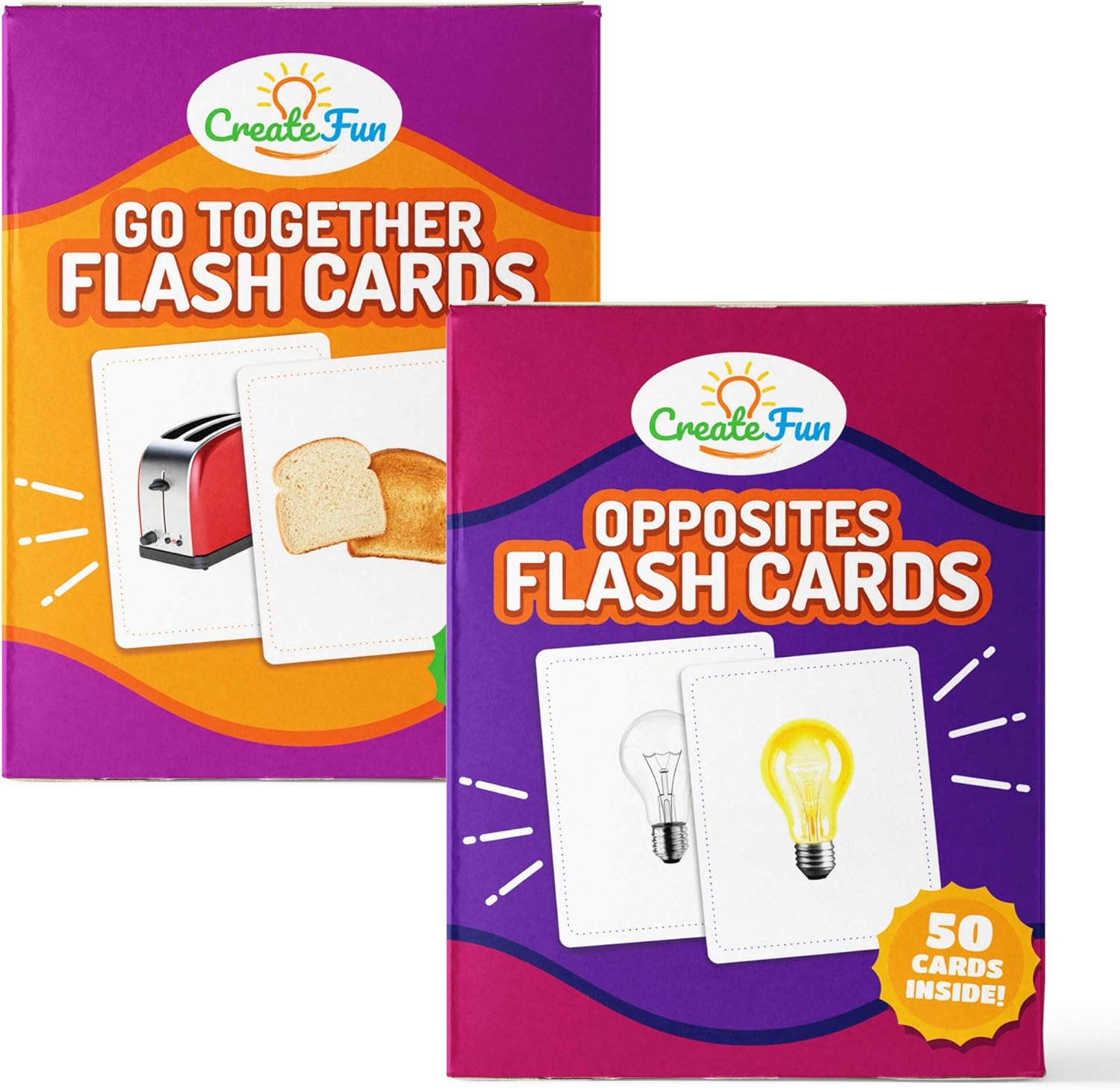 Go Together and Opposites Flash Cards Gift Set 100