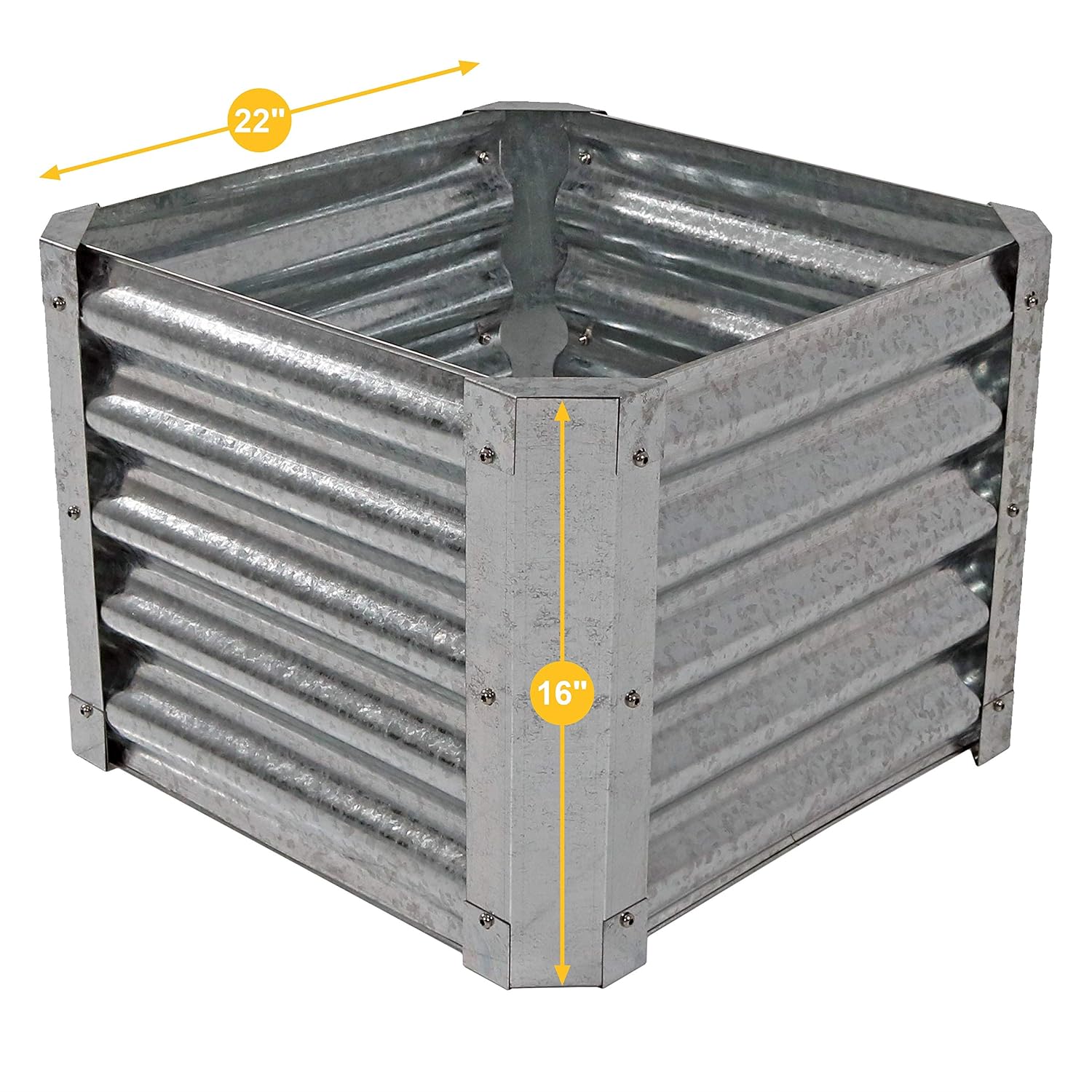 Juego de cama elevada de jardín Sunnydaze, de acero galvanizado ...