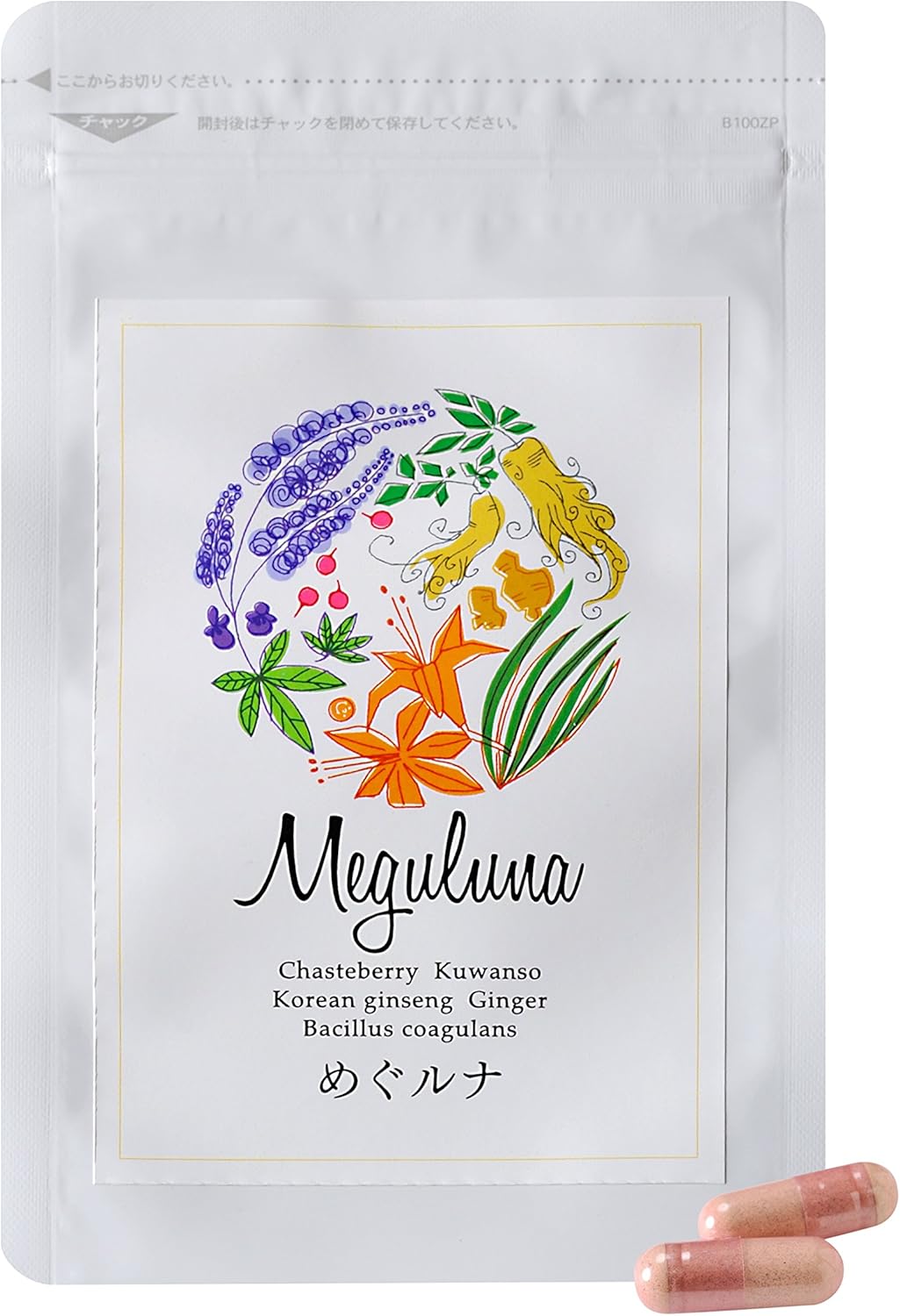 Amazon Cocoro Placenta めぐルナ サプリ 31粒 約1ヶ月分 チェストベリー 高麗人参配合 Cocoro Placenta 御種人蔘