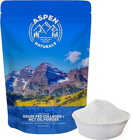 Amazon Com Aspen Naturals Keto Protein Powder Grass Fed Collagen Peptides C8 Mct Powder Supplement Add To Coffee Shakes Or Smoothies To Stimulate Ketosis And Enhance Brain Function 24