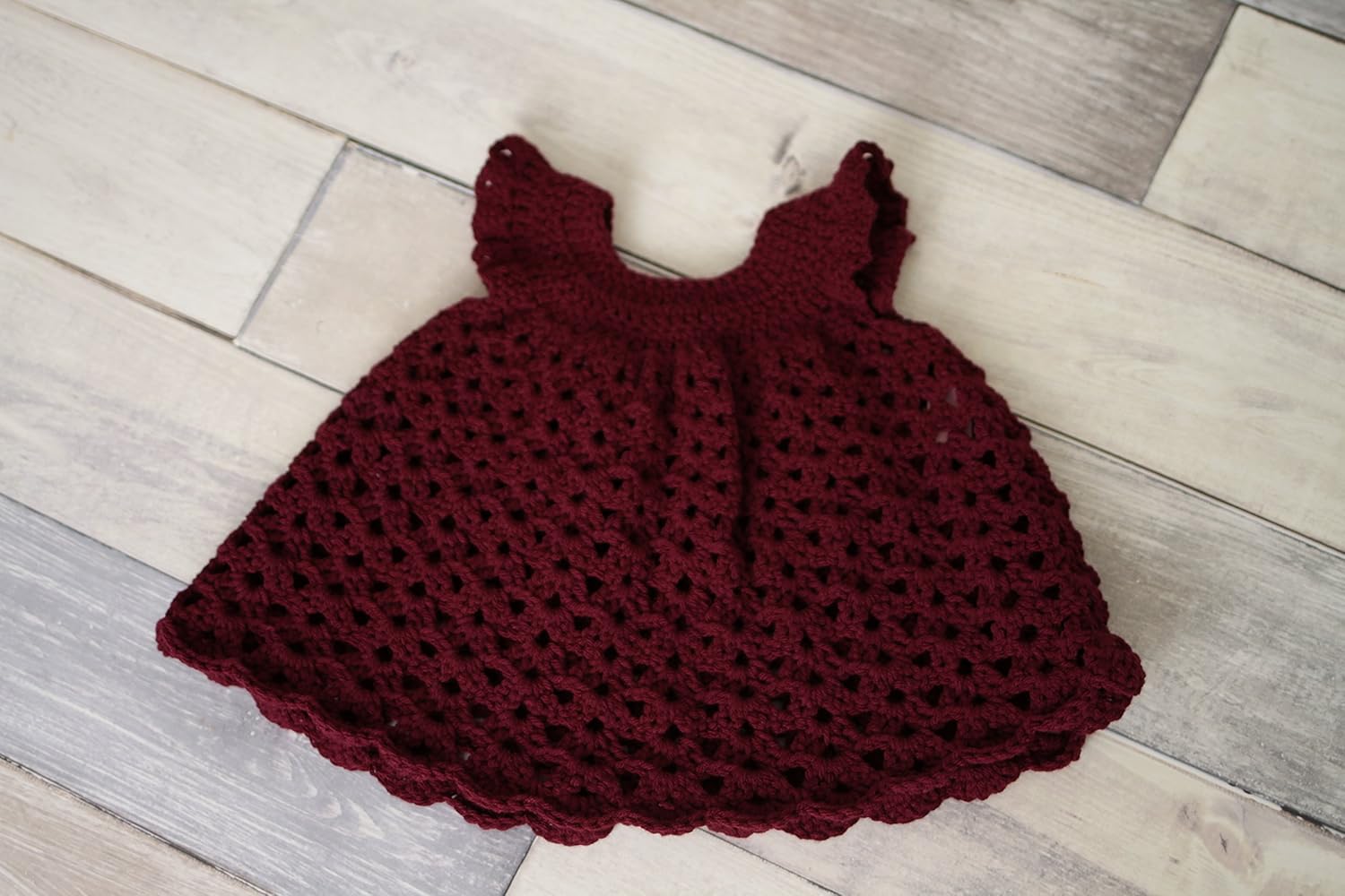 maroon baby dress