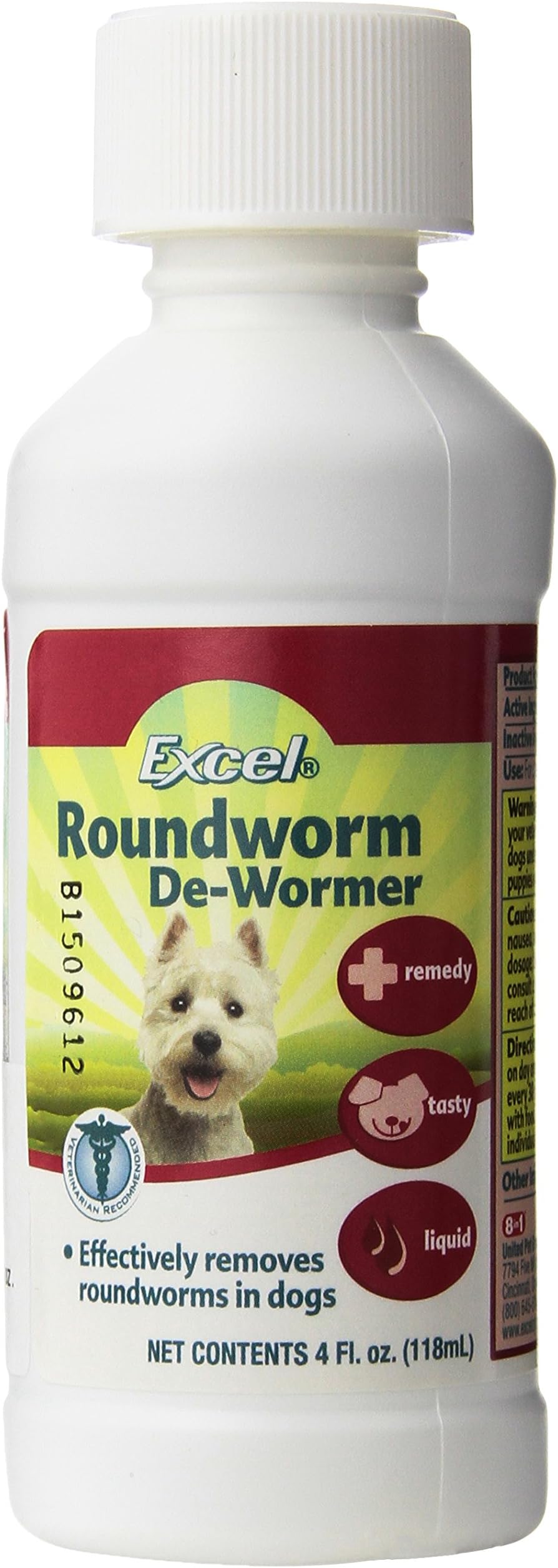 Excel Dog Roundworm De-Wormer, 4 oz. (J715A)