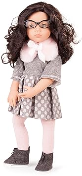 Götz 1766043 Happy Kidz Luisa Puppe - 50 cm große Multigelenk-Stehpuppe mit schwarzen Haaren und steingrauen Augen - 7-teilig