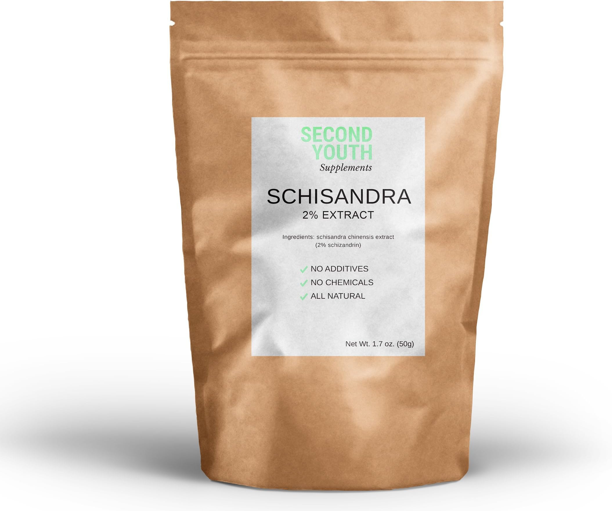 Second Youth Schisandra (Schizandra) Extract 7:1 with 2% Schisandrin - All Natural, No Additives, No Fillers - Pure and Very Potent