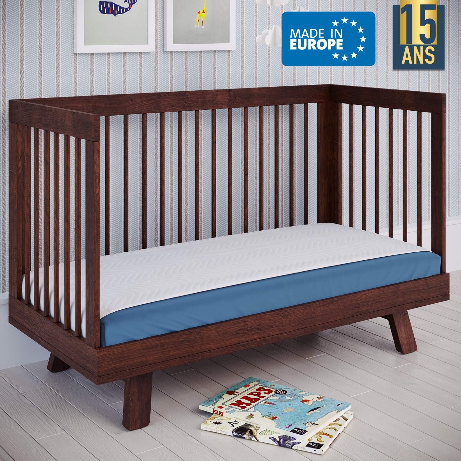 Child Incontinence Washable Mattress Pad, 60 x 120cm Waterproof Mattress Protector, Very Thick - Reusable Mattress Pad for 60 x 120cm Bed - Mattress Protection, Cover, Adult and Child Bladder Leaks