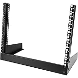 StarTech.com 8U Open Frame Network Rack - 19" 2 Post Free Standing Desktop Rack for Computer, AV, Media, IT, Data & Server Room Equipment (RK8OD)
