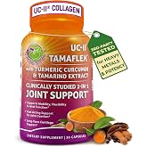 Joint Health Supplement with UC-II&reg; Collagen &amp; TamaFlex&reg; Turmeric, Tamarind | Clinically studied Mobility, Flexibility, Healthy Cartilage Support - Undenatured Type II Collagen, Glucosamine-Free Capsules
