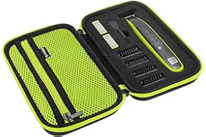 Yinke Hard Case for Philips Norelco OneBlade 360 Face Body Hybrid Electric Razor, QP2630 QP6531 QP2520 QP2530 QP2515 QP2620 QP6550 Electric Trimmer and Shaver Guide Comb Guard Replacement Travel Case