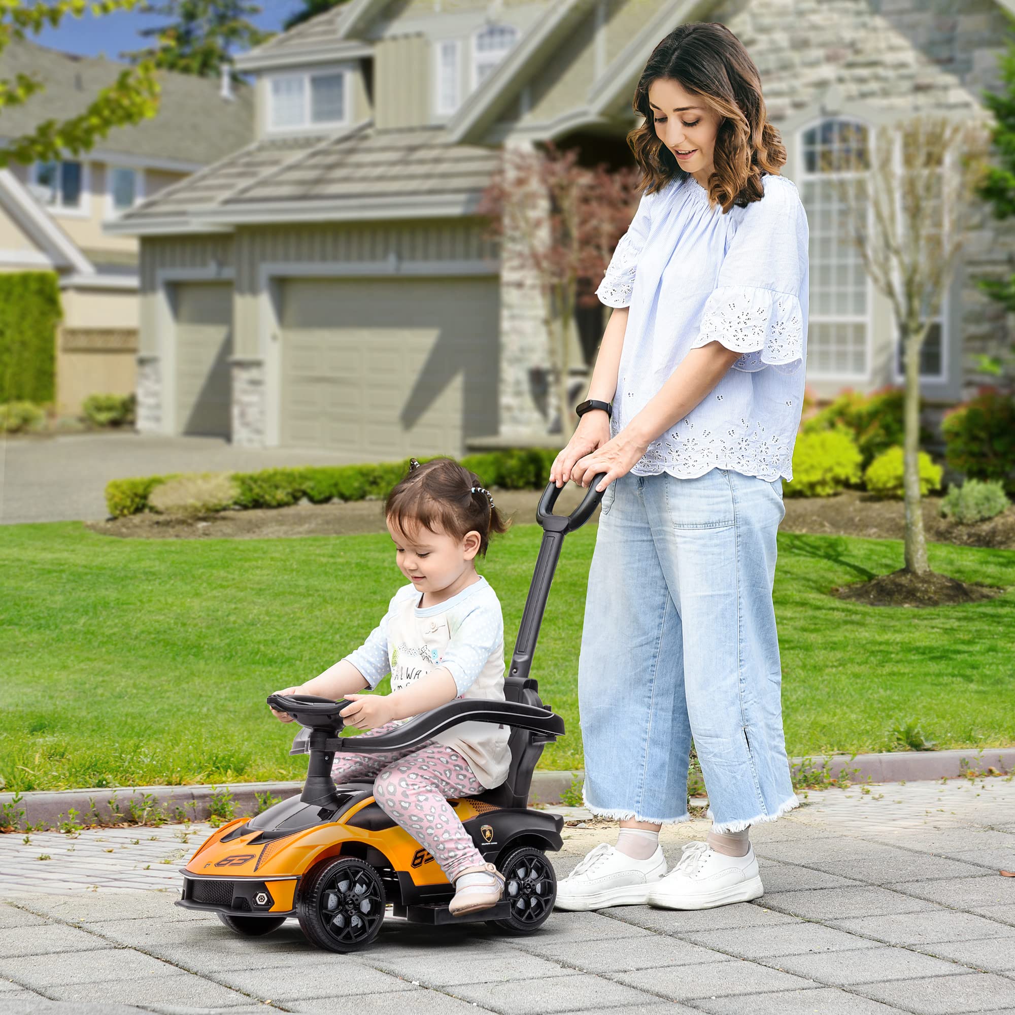 Aosom Ride On Push Car - Side View