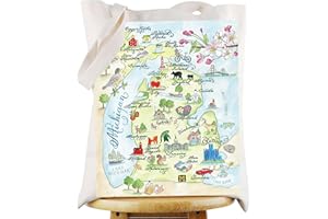WZMPA Michigan State Map Tote Bag - Michigan Souvenir Gift, Vacation & Trip Shoulder Bag